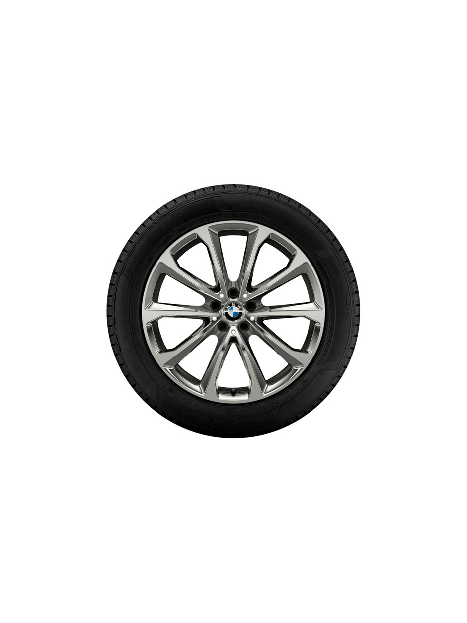 20" BMW vinterhjulsæt X7 G07 LCI. V-eger 750 reflex silver
