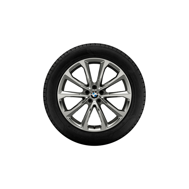 20" BMW vinterhjulsæt X7 G07 LCI. V-eger 750 reflex silver