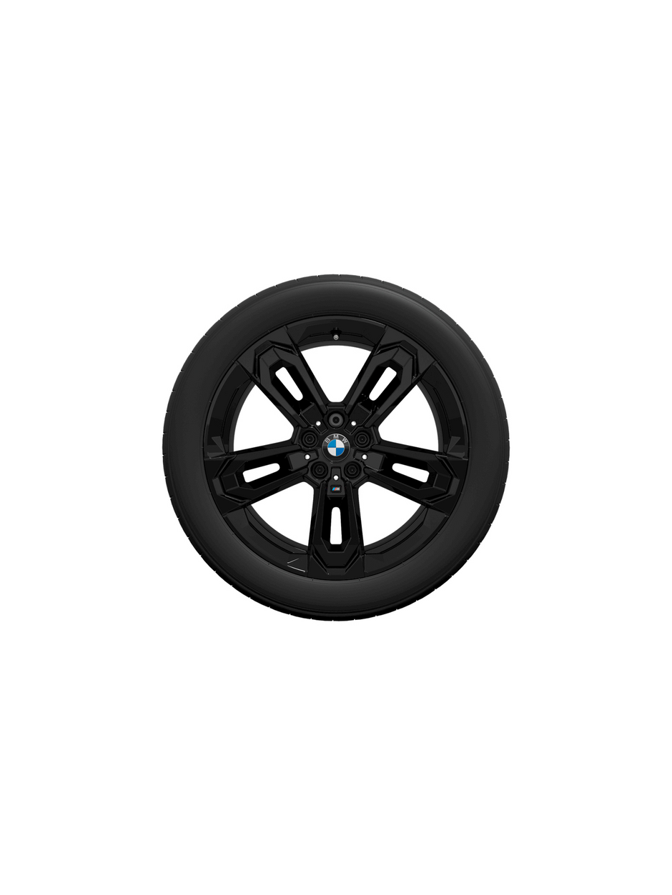 19" BMW M Vinterhjulsæt X1/iX1 og X2/iX2. Dobbelteger 871 M jet black, vinterhjulsæt