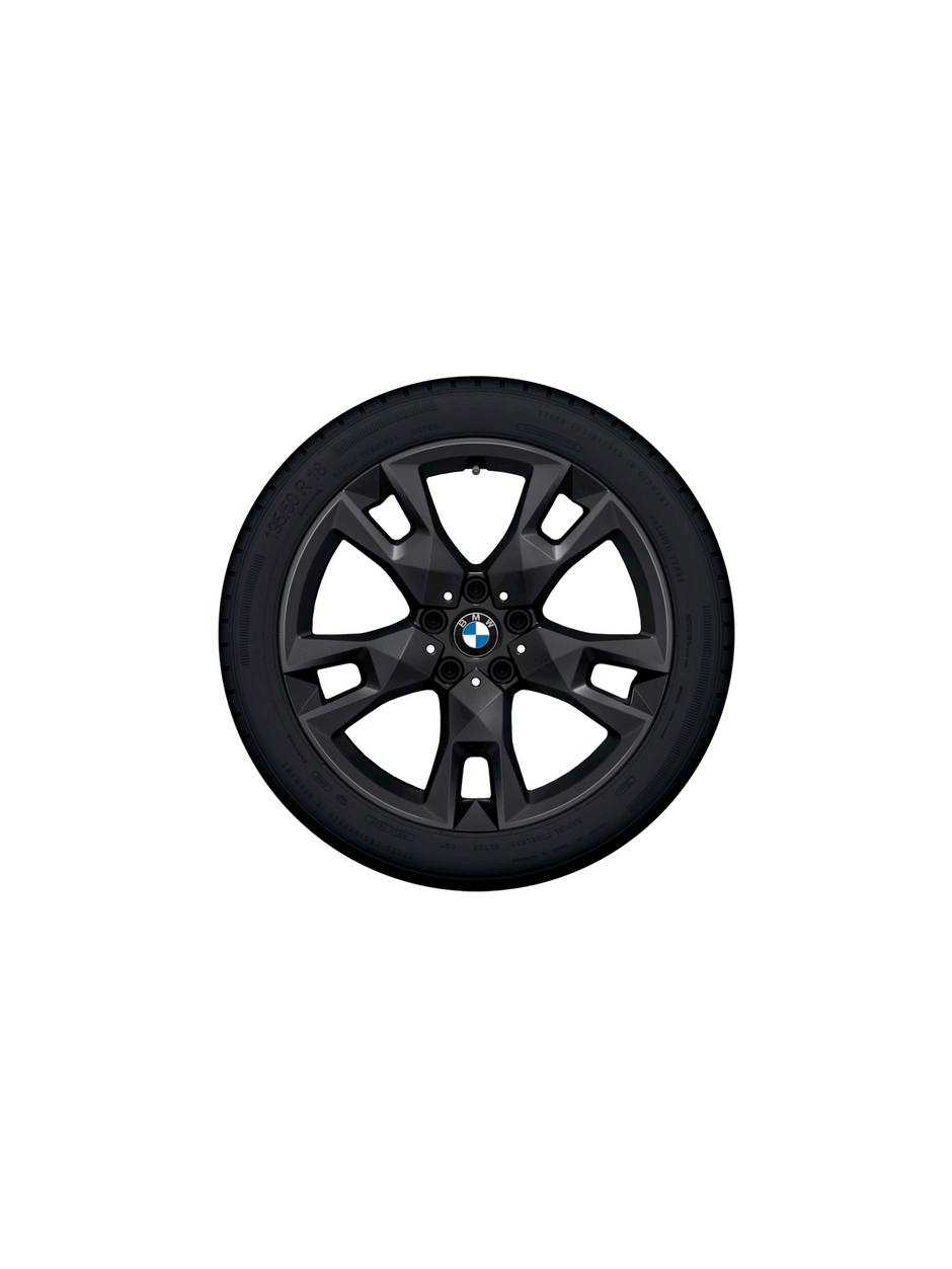 18" BMW M vinterhjulsæt 1 serie F70 og 2 serie F74. Letmetalhjul stjerneeger 968 M jet black