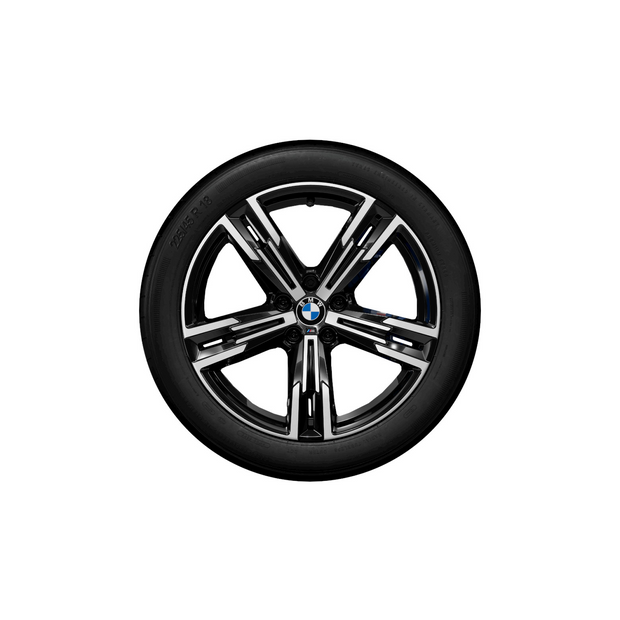 18" BMW M vinterhjulsæt 2 serie G42, 3 serie G20 Saloon, 3 serie G20 Saloon LCI, 3 serie G21 Touring, 3 serie G21 Touring LCI, 4 serie G22 Coupé, 4 serie G22 Coupé LCI, 4 serie G23 Convertible og 4 serie G23 Convertible LCI. Dobbelteger 848 M jet black
