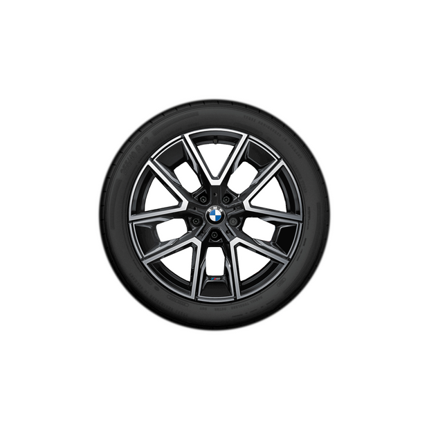 18" BMW vinterhjulsæt 4 serie G26 Gran Coupé, 4 serie G26 Gran Coupé LCI, i4 G26 Gran Coupé, i4 G26 Gran Coupé LCI. Aerodynamikhjul 858 M midnight grey