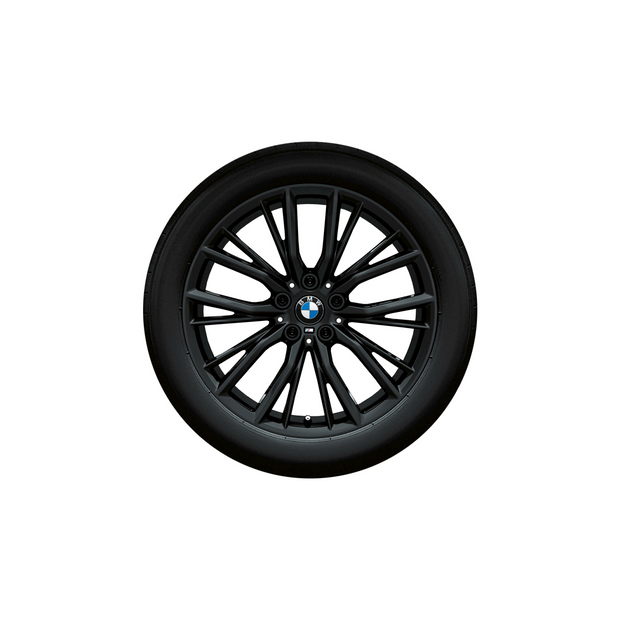 18" BMW M performance  2 serie G42, 3 serie, G20 Saloon, 3 serie G20 Saloon LCI, 3 serie G21 Touring, 3 serie G21 Touring LCI, 4 serie G22 Coupé, 4 serie Coupé LCI, 4 serie G23 Convertible og 4 serie G23 Convertible LCI. dobbelteger 796 M jet black mat