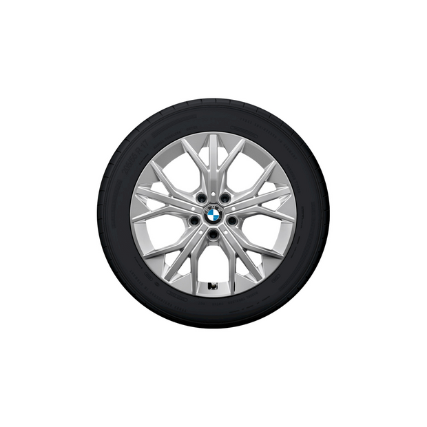 17" BMW vinterhjulsæt 1 serie F70 og 2 serie F74 Y-eger 972 refined silver