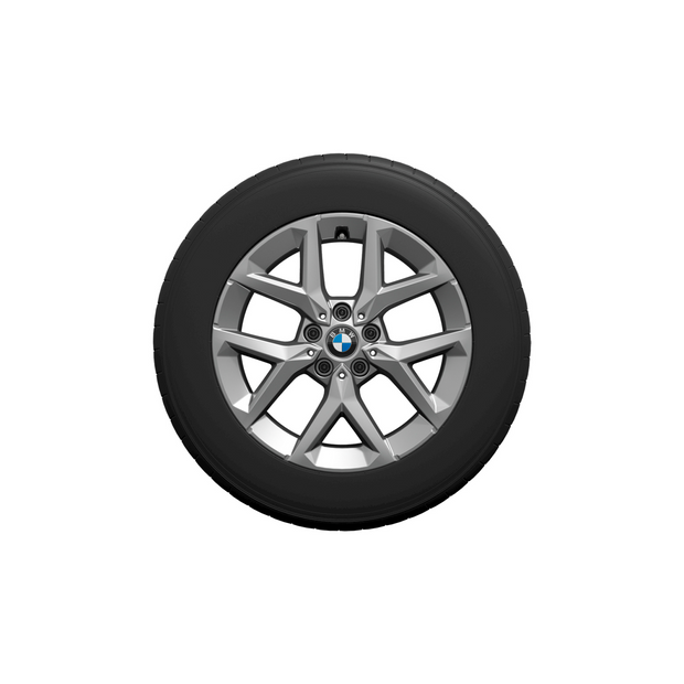 17" BMW vinterhjulsæt X1/iX1 og X2/iX2Y-eger 896 refined silver