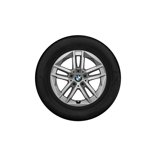 16" BMW vinterhjulsæt 2 serie U06 active tourer 216i, 218d, 218i, 220d, 220i og 225eX. Dobbelteger 186 refined silver