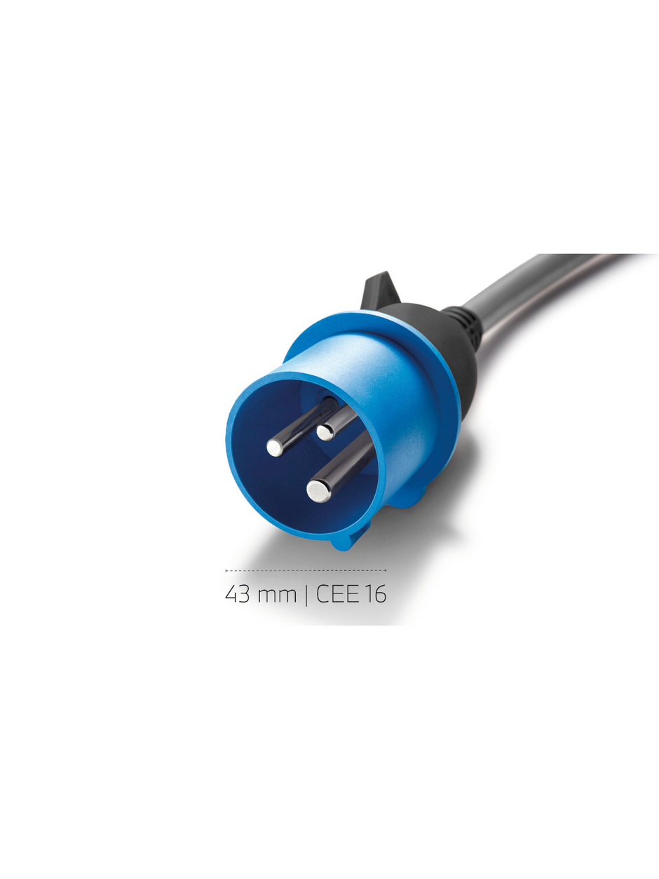 Adapterkabel CEE 16 A blåt til flexible fast charger 2.0 (mode 2)