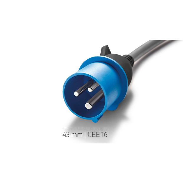 Adapterkabel CEE 16 A blåt til flexible fast charger 2.0 (mode 2)