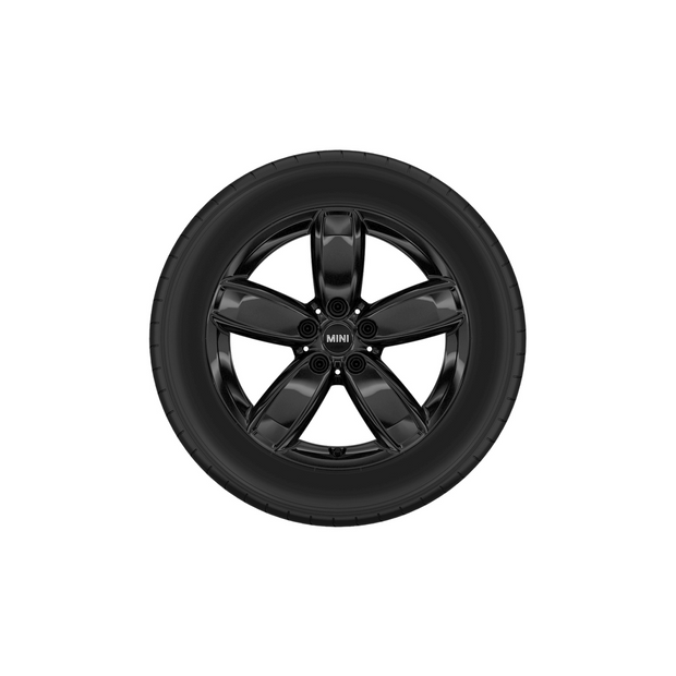 17" MINI channel spoke jet black, vinterhjulsæt