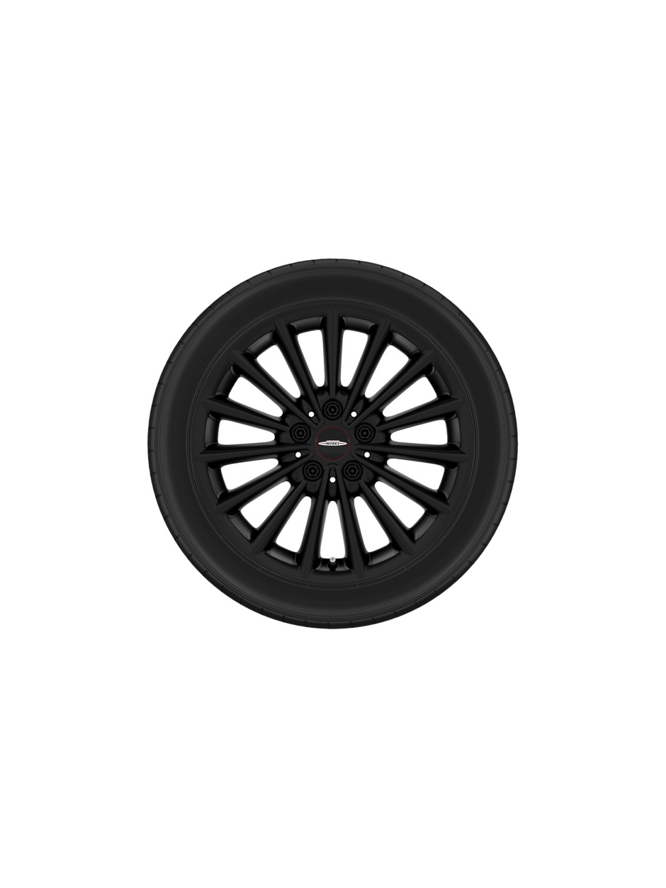 17" JCW multi spoke jet black matt, vinterhjulsæt