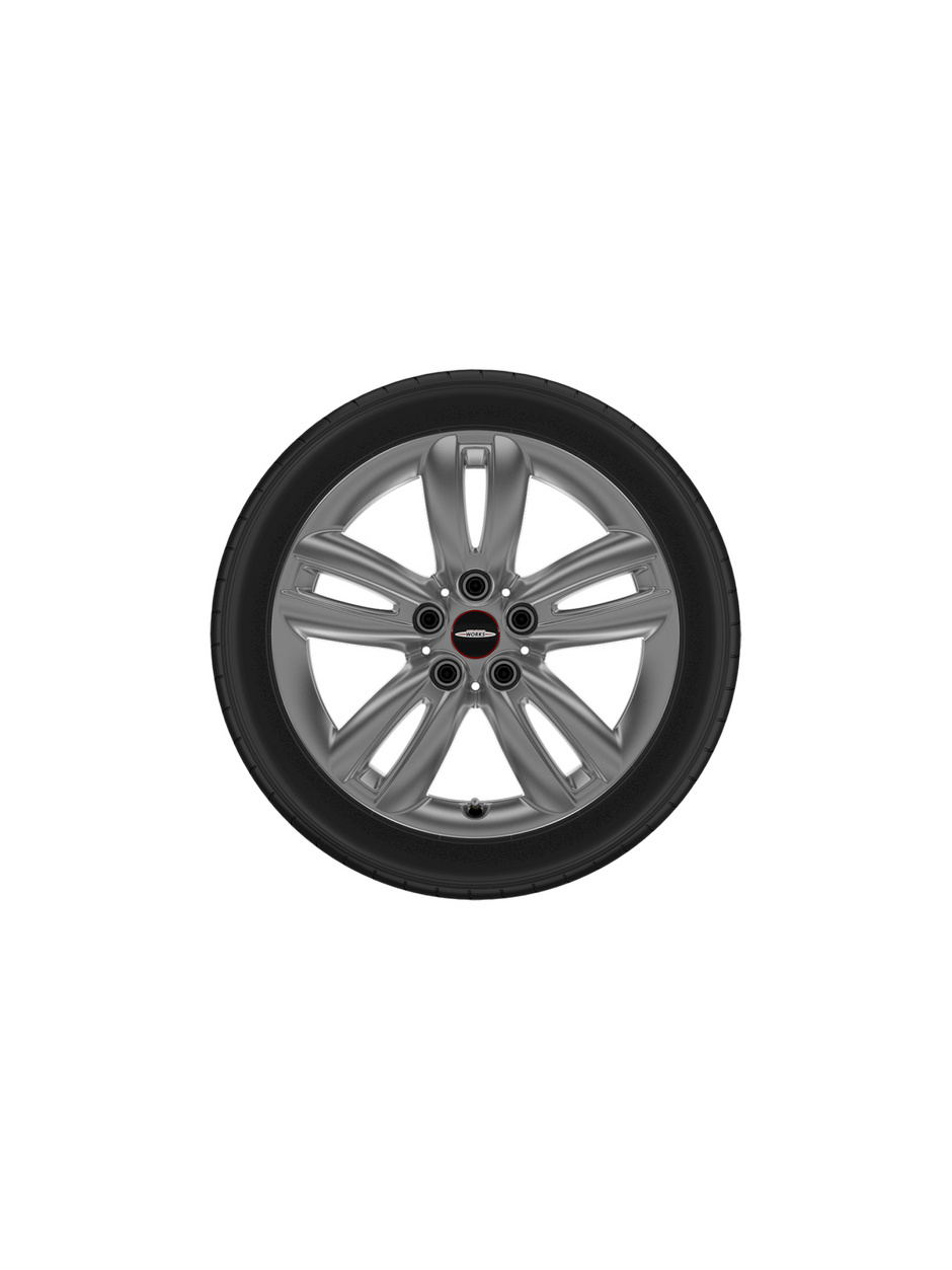 17" JCW track spoke bright silver, vinterhjulsæt