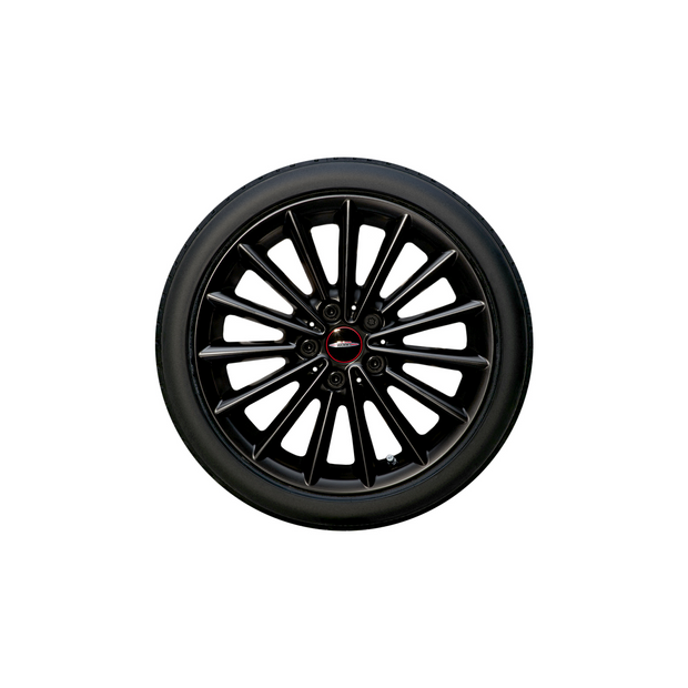 17" JCW letmetalhjul multi spoke 505 jet black mat, sommerhjulsæt