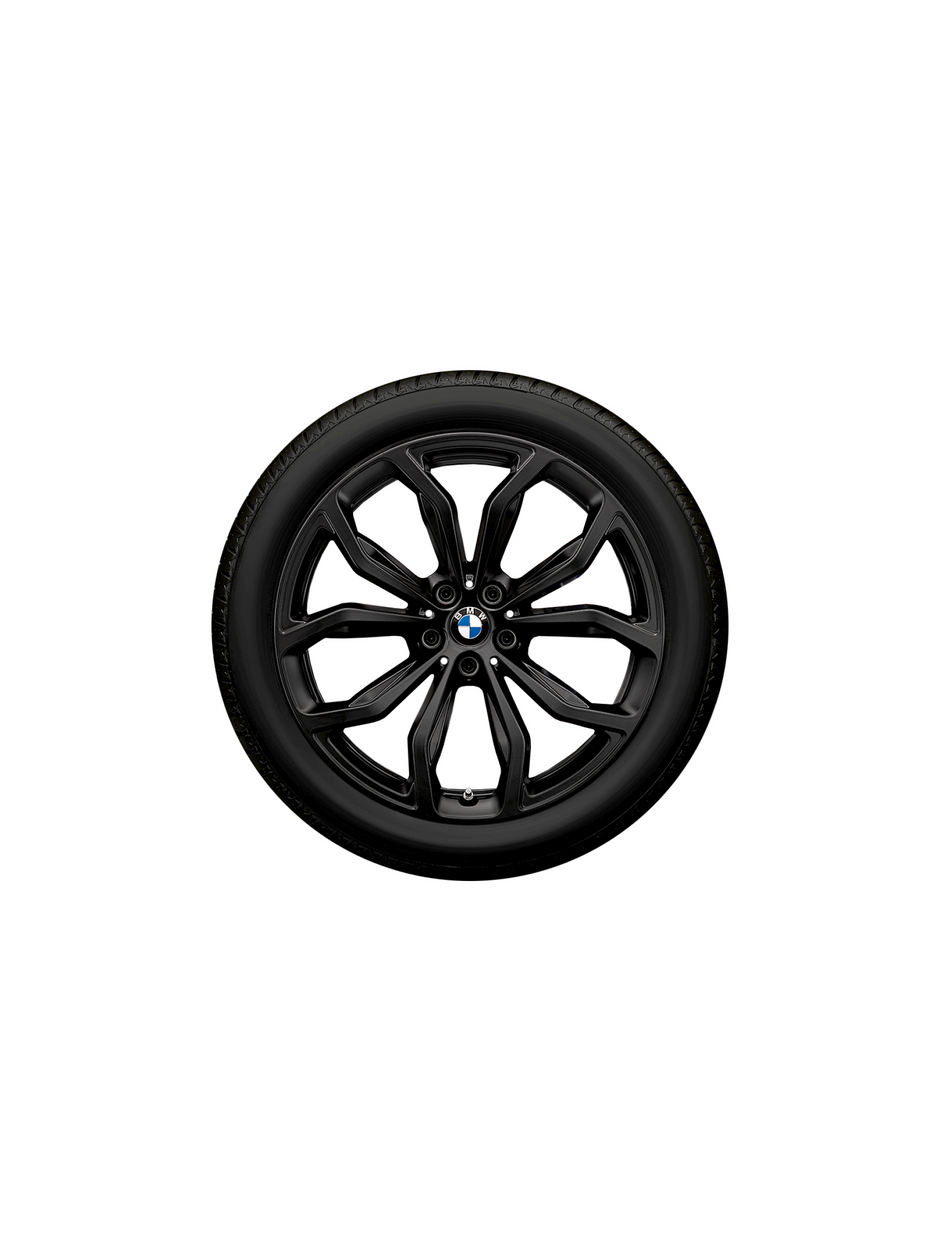 20" BMW X3 G01, X3 G01 LCI, X4 G02 og X4 G02 LCI. Y-eger 695 jet black mat sommerhjulsæt