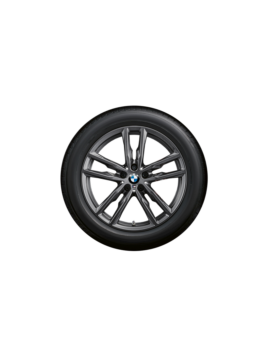 19" M X3 G01, X3 G01 LCI, X4 G02 og X4 G02 LCI. Dobbelteger 698 M orbit grey, sommerhjulsæt