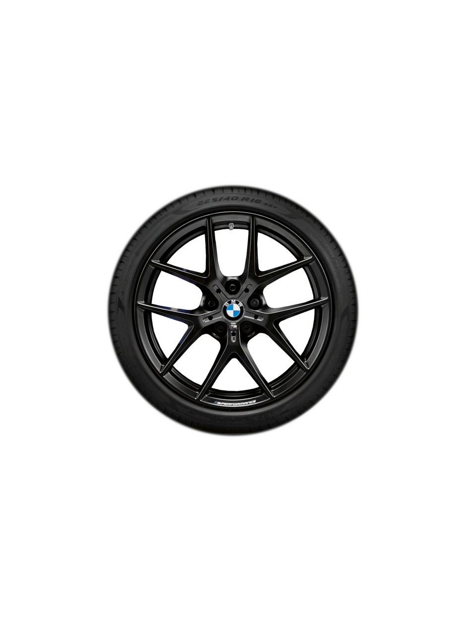 18" BMW M performance 1 serie F70 og 2 serie F74 Gran Coupé. Y-eger 554 M jet black mat sommerhjulsæt