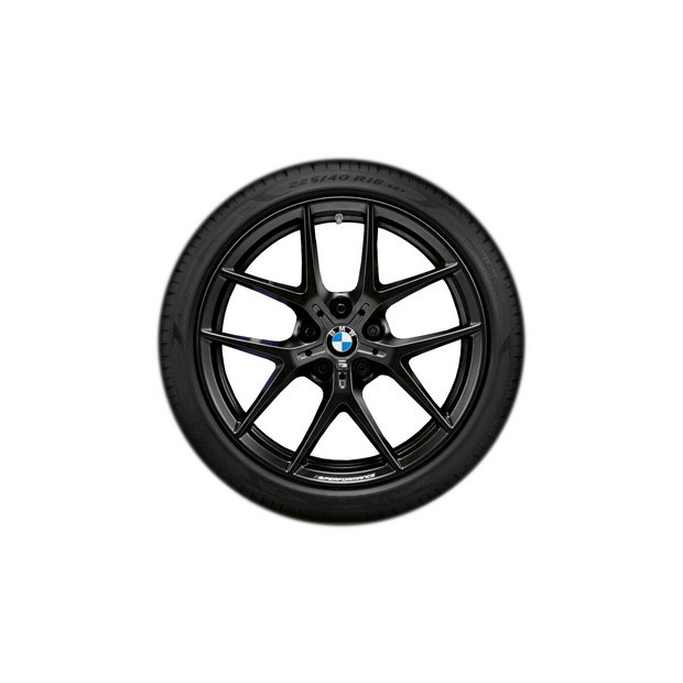 18" BMW M performance 1 serie F70 og 2 serie F74 Gran Coupé. Y-eger 554 M jet black mat sommerhjulsæt