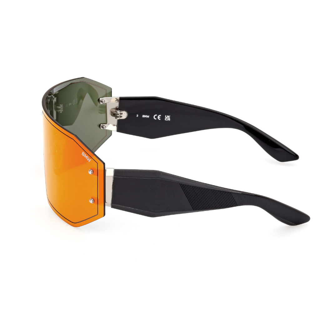 BMW solbriller maske, farvede laserbehandlede linser med logo